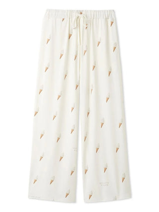 Gelato Pique Soft-Serve Ice Cream Pants in off white, front view