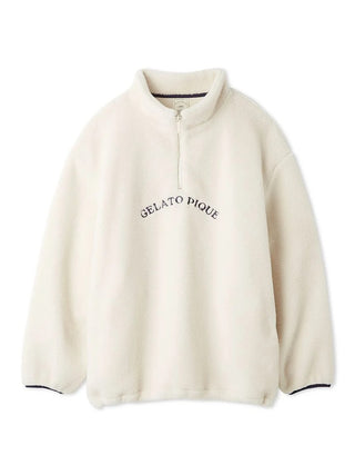Gelato Pique Boa Fleece Pullover in ivory