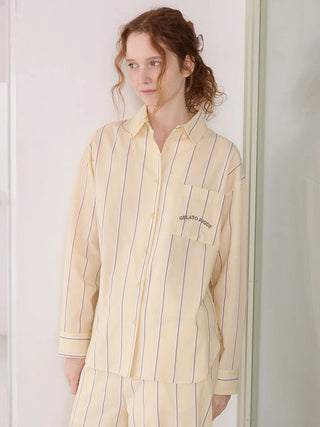 Striped Button-Up Shirt - view 10
