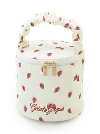 Strawberry Printed Vanity Case