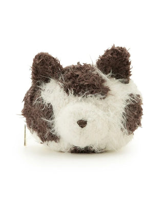 Gelato Pique Feather Cat Pouch in cream, front view