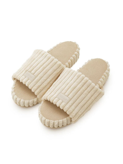 Wide Rib Knit Room Shoes gelato pique