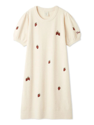 Airy Moco Strawberry Jacquard Dress gelato pique