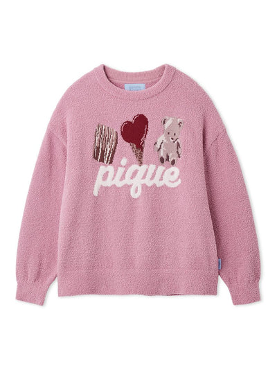 [Valentine] Baby Moco One-point Jacquard Pullover gelato pique