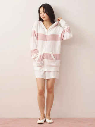 Smoothie Three-Color Stripe Hoodie - view 3