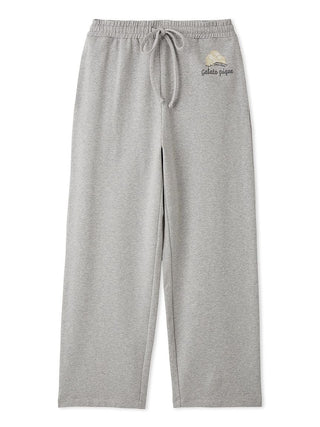 Gelato Pique Men's Antibacterial & Odor-Resistant Inlay Gelato Logo Long Pants in gray