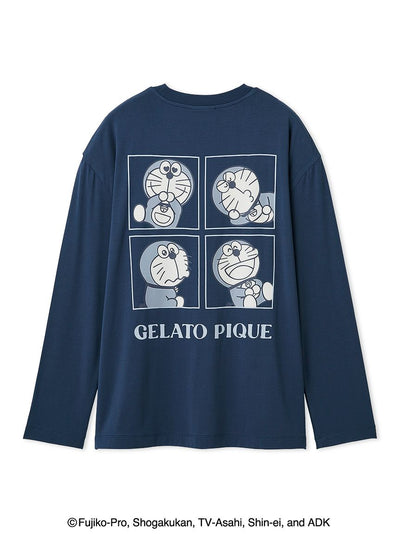 [Doraemon] Men’s Printed Long Sleeve T-Shirt gelato pique