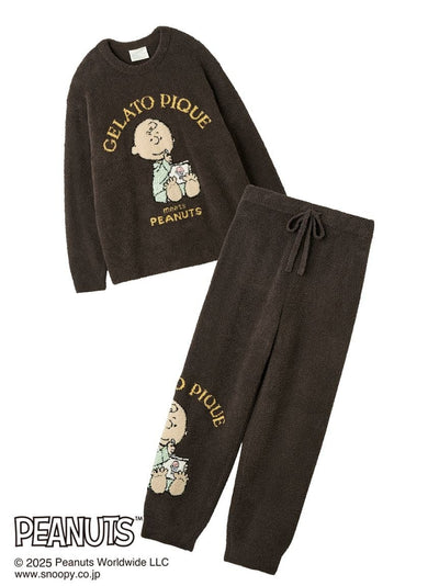 [PEANUTS] Men's Original Art Jacquard Pullover & Pants Set gelato pique