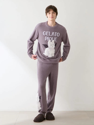 [HALLOWEEN] Men's Night Parade Dogs Jacquard Pullover gelato pique