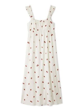 Strawberry Rayon Dress With Built-in Bra