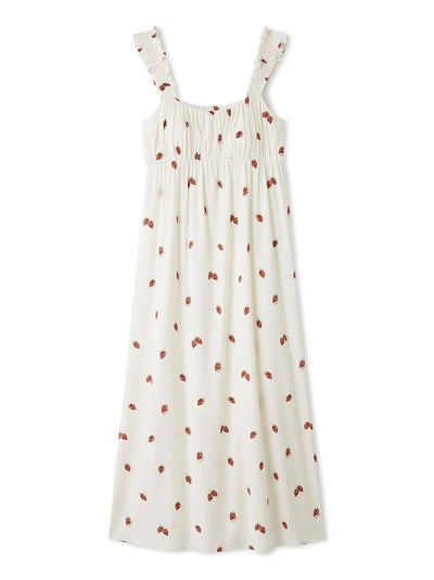 Strawberry Rayon Dress With Built-in Bra gelato pique