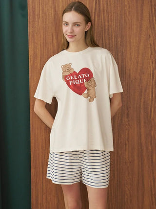 Cool-to-touch Heart Striped Shorts
