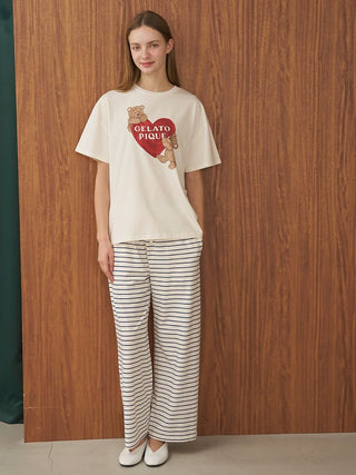 Cool-to-touch Heart Striped Pants