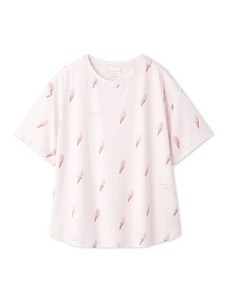 Gelato Pique Soft-Serve Ice Cream T-Shirt in pink, front view