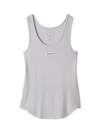 Gelato Pique [UV Cut] Ribbed Tank Top in gray, front side