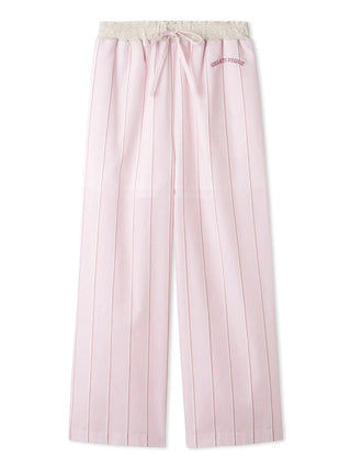Gelato Pique Striped Woven Pants in pink