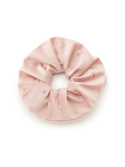 Pink Hearts Velour Hair Scrunchie gelato pique