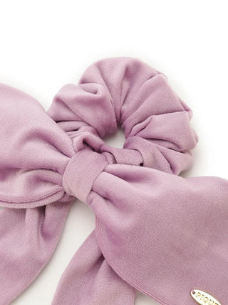Lavender Ribbon Velour Hair Scrunchie