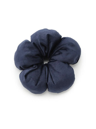 Navy Flowers Velour Hair Scrunchie