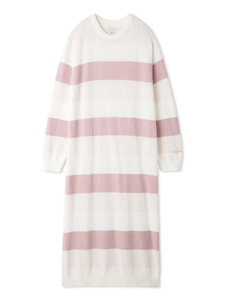 Gelato Pique Smoothie Three-Color Stripe Dress in pink, front view