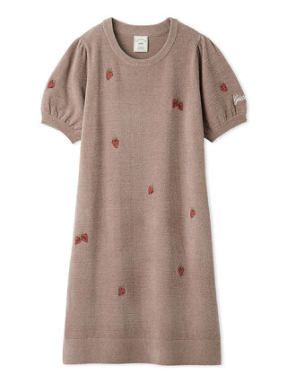 Airy Moco Strawberry Jacquard Dress