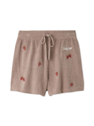 Airy Moco Strawberry Jacquard Shorts