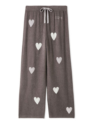 Gelato Pique Hot Smoothie Heart Jacquard Pants in dark gray