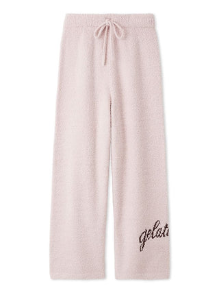 Gelato Pique Baby Moco Cat Jacquard Pants in pink, front view