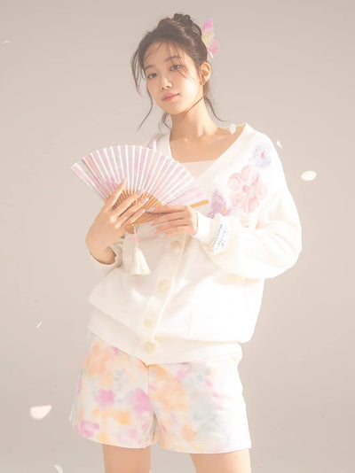 [kansaï yamamoto] [Women’s] Smoothie Jacquard Cardigan gelato pique