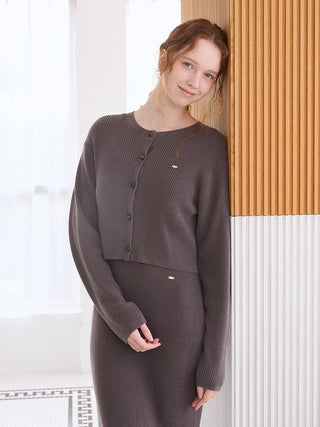Smoothie Fine-ribbed Short-sleeve Cardigan