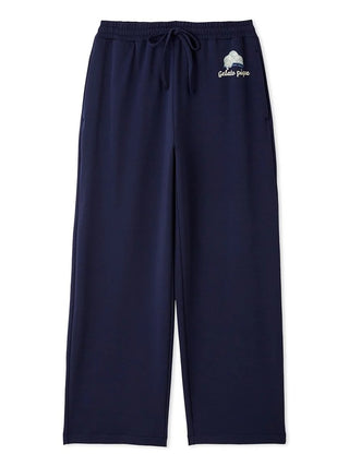 Gelato Pique Men's Antibacterial & Odor-Resistant Inlay Gelato Logo Long Pants in navy