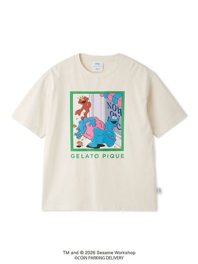 [SESAME STREET×CPD HOOME meets GELATO PIQUE] Cotton Motif Print T-Shirt gelato pique