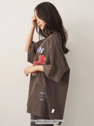 [SESAME STREET×CPD HOOME meets GELATO PIQUE] Cotton Motif Print Oversized T-Shirt - view 11