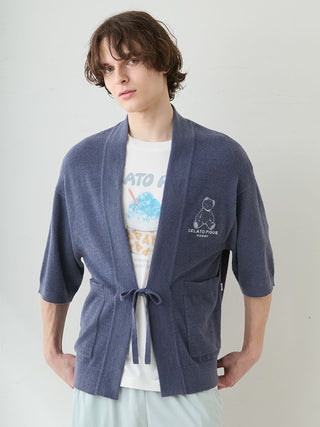 Men's Cool Smoothie Lite Bear Jacquard Cardigan