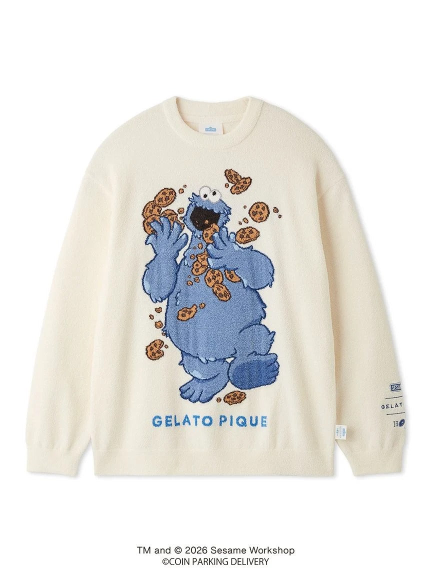 gelato pique【SESAME STREET】 エアリーモコジャガード SESAME STREET×CPD HOOME meets GELATO PIQUE] Airy Moco Jacquard Pullov