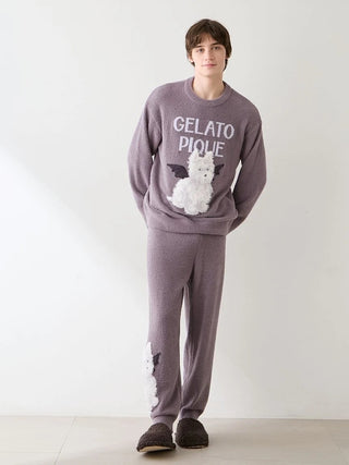 [HALLOWEEN] Men's Night Parade Dogs Jacquard Pullover - view 3
