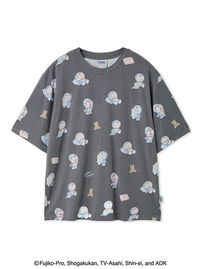 Doraemon Unisex Good Morning Good Night T-shirt gelato pique