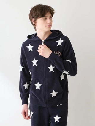 Unisex Airy Moco College Logo Star Jacquard Hoodie