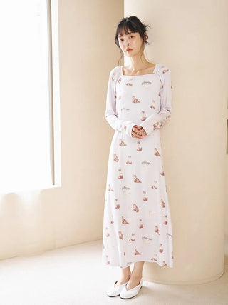 Cat All-over Printed Dress with built-in bra - view 4