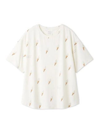 Gelato Pique Soft-Serve Ice Cream T-Shirt in off-white, front view
