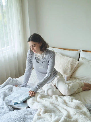 [UV Cut] Ribbed Long-sleeve T-shirt - view 4