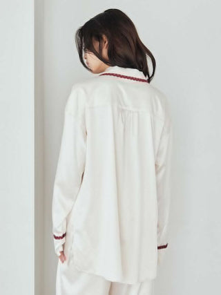 Satin Shirt With Lace