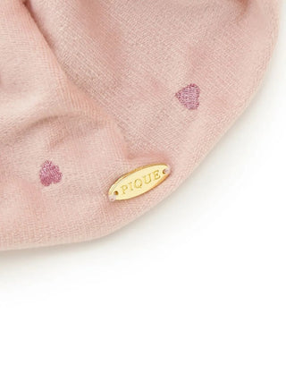 Pink Hearts Velour Hair Scrunchie