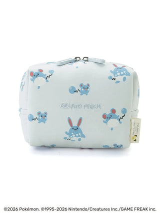 Blue Gelato Pique【Pokémon】All-Over Print Pouch featuring Azurill, Marill, and Azumarill. Front View