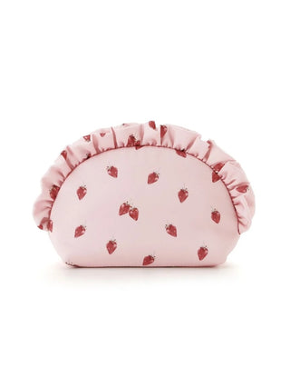 Strawberry Printed Frill Pouch