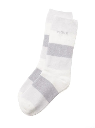Gelato Pique Smoothie Three-Color Stripe Socks in blue