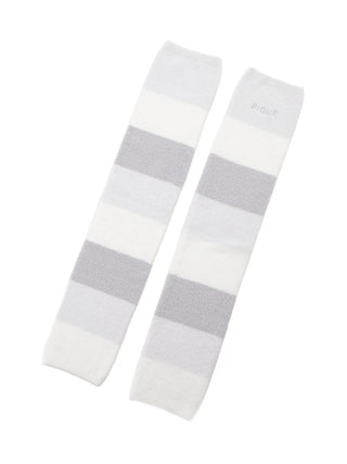 Gelato Pique Smoothie Three-Color Stripe Leg Warmer in blue, front view