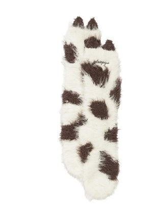 Gelato Pique Feather Cat Socks in cream