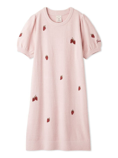 Airy Moco Strawberry Jacquard Dress gelato pique