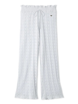 Gelato Pique Mouillé Ruffle Pants in blue